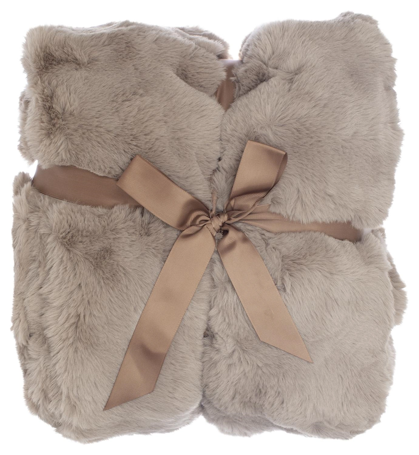Skinnwille Plaid Misty Taupe 140 x 220 cm