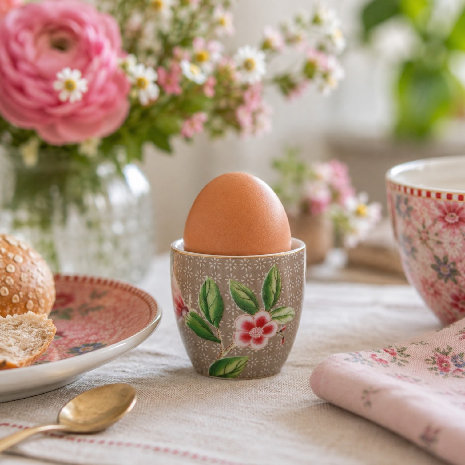 PiP Studio Blushing Birds Eierbecher Khaki