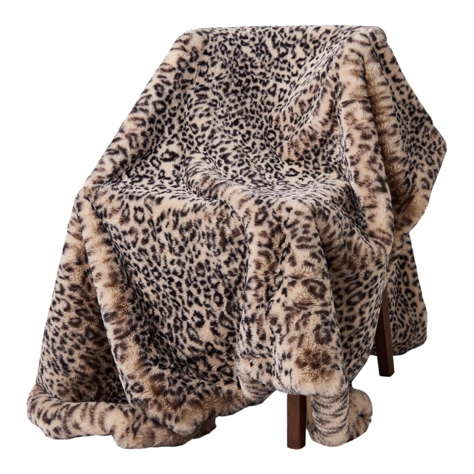 Skinnwille Plaid Leo Cream L 140 x 220 cm