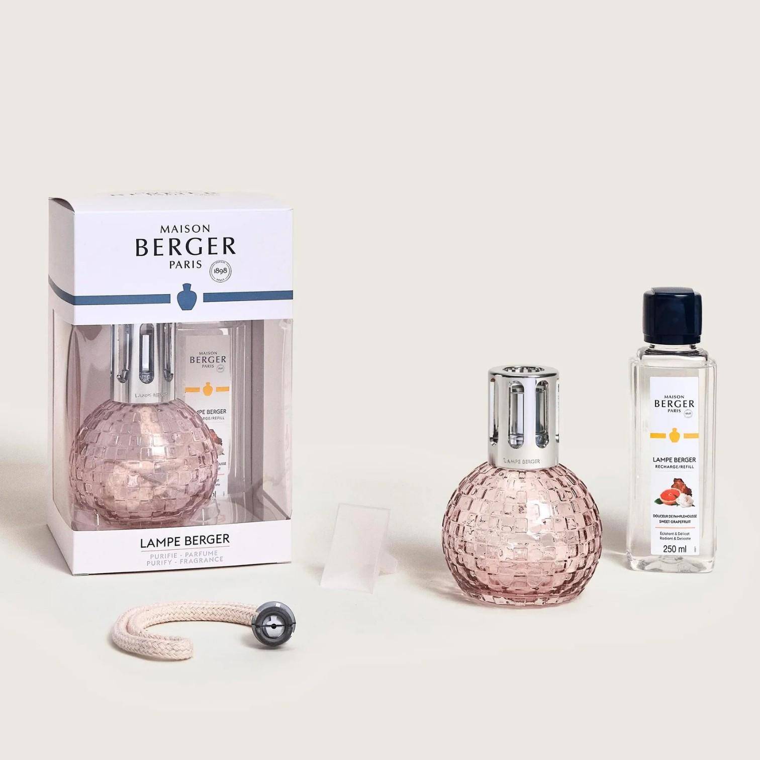 Lampe Berger Disco Rosa Set mit Strahlende Pampelmuse Duft und Zubehör
