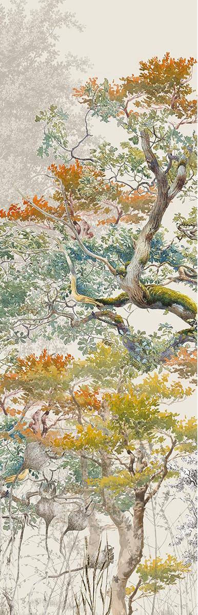 Garnier Thiebaut Tischläufer Bois de Mystere Parchemin 55 x 155 cm