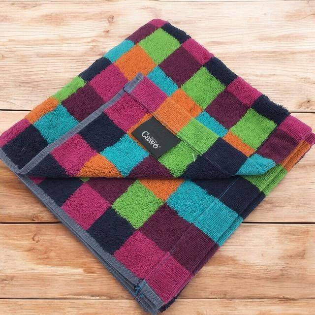 Cawö Handtuchserie Lifestyle Karo Multicolor 7047 Col. 84 Saunatuch 70 x 180 cm