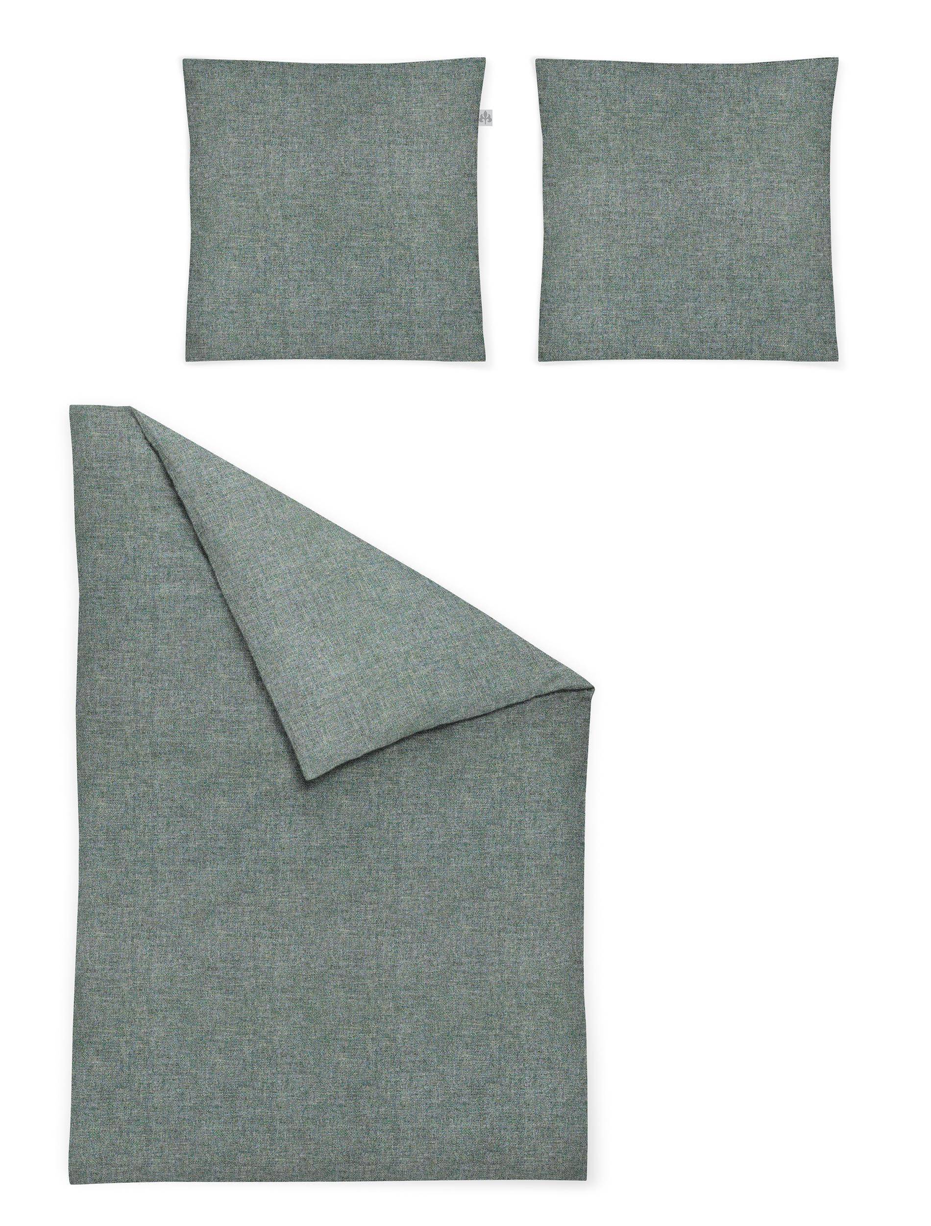 Irisette Flausch-Cotton Bettwäsche Loyd Grün 200 x 200 cm