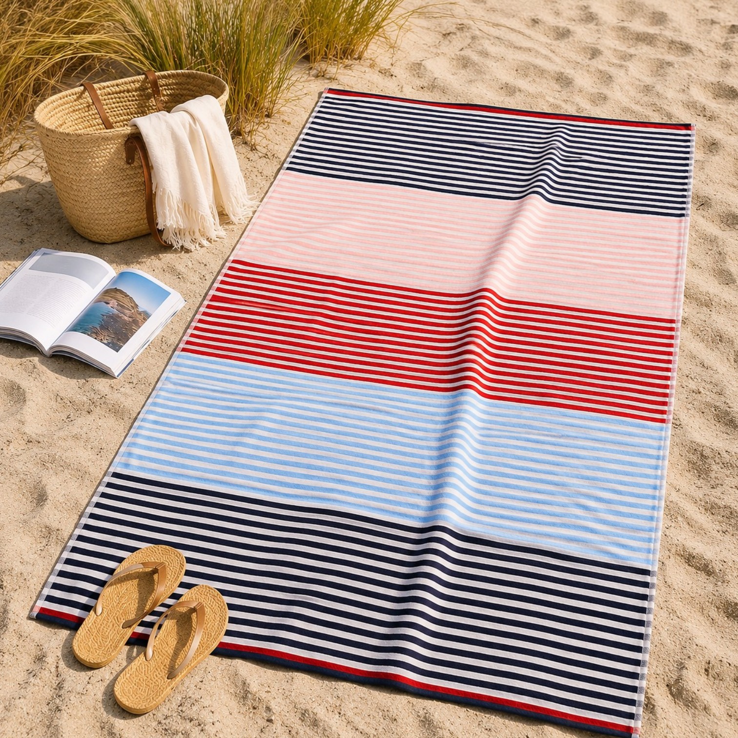 Tommy Hilfiger Strandtuch Tropical Navy 90 x 170 cm