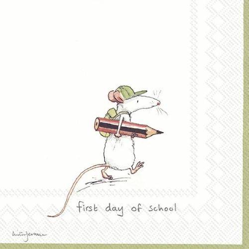 ihr Lunch Servietten First Day Of School White 33 x 33 cm