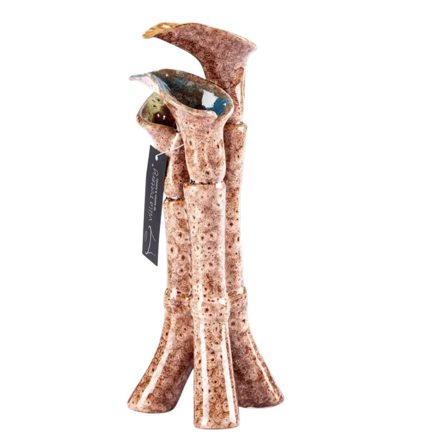 Luimes Vase in Pink mit strukturierter Oberfläche, modernes Design, ca. 33 cm