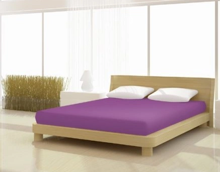 Mr. Sandman Spannbetttuch Fein Jersey de Luxe Fb. Dunkel Magenta 90 - 100 x 200 cm
