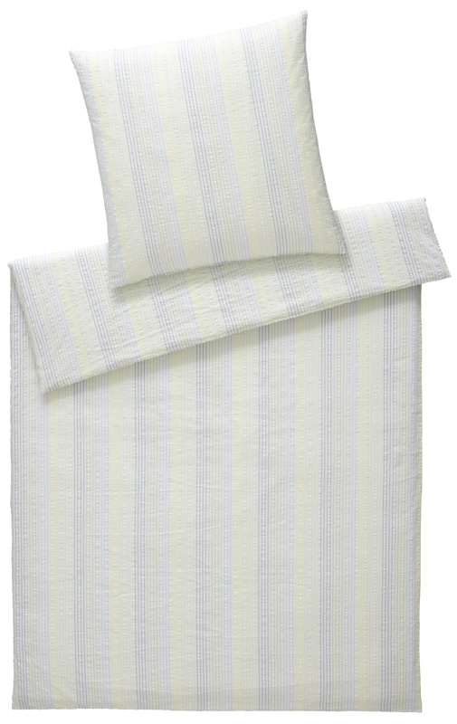 Elegante Seersucker Bettwäsche Dueodde Kiwi 155 x 220 cm