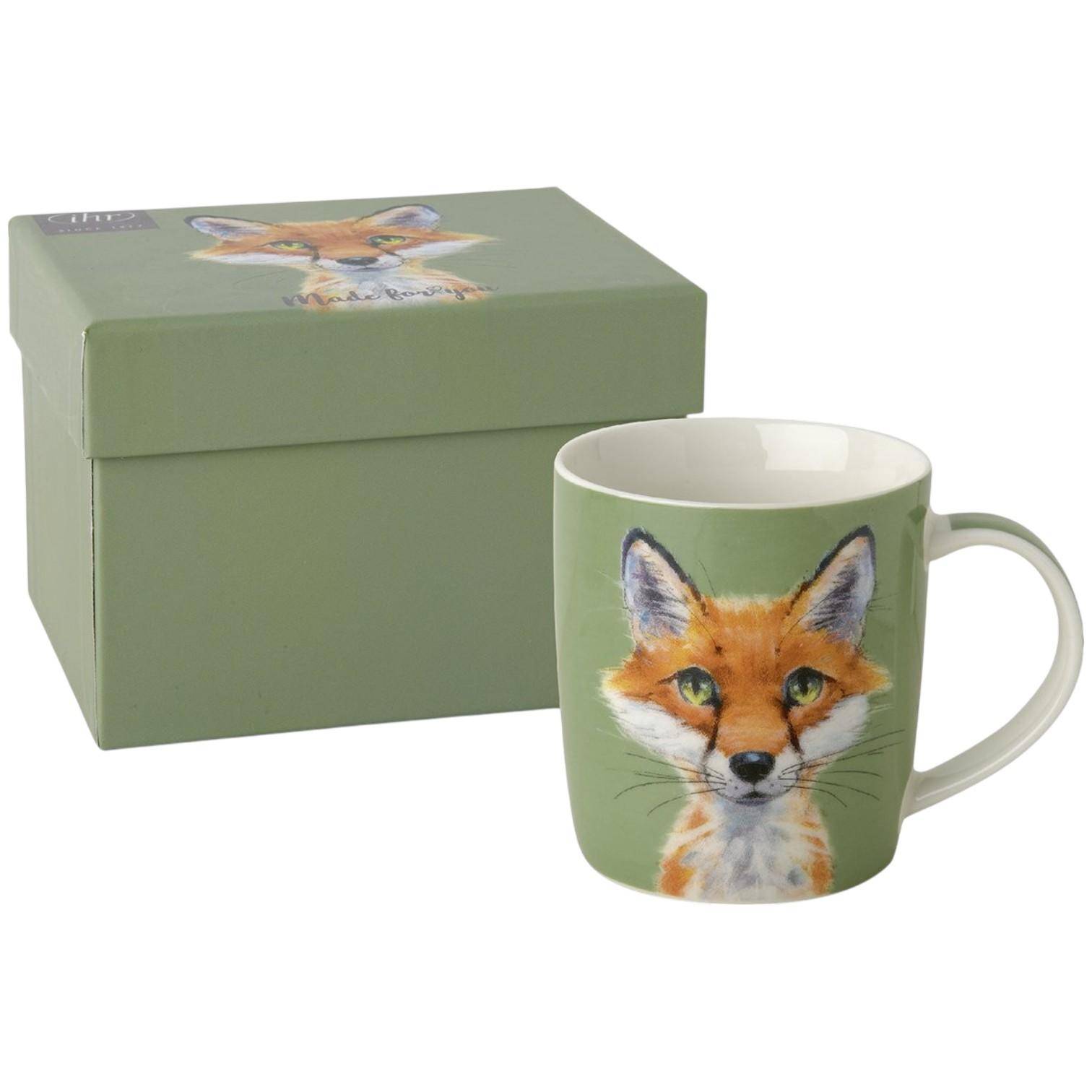 ihr Porzellan Becher Fox Rocco green