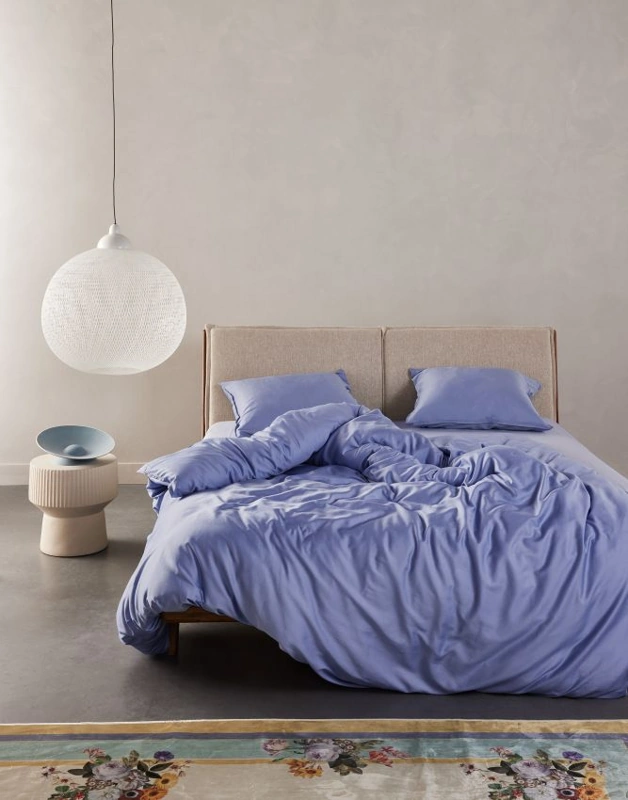 ESSENZA Baumwollsatin Bettwäsche Minte Lavender Blue 135 x 200 cm + 80 x 80 cm
