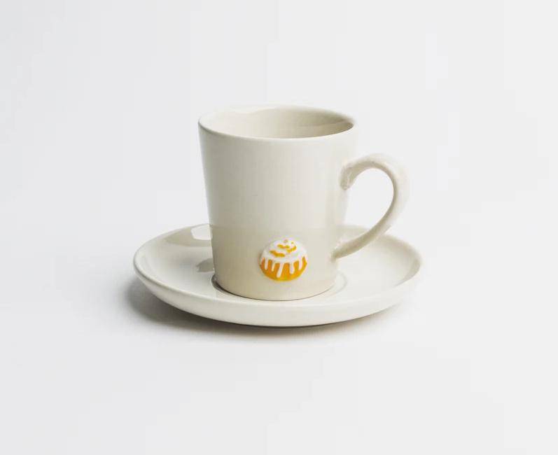 Tranquillo Espressotasse Brunettea mit Zimtschnecke