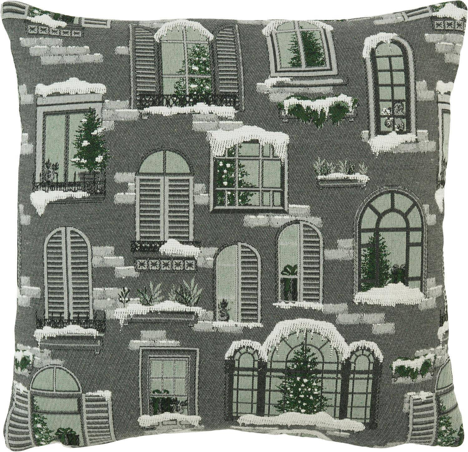 Sander Kissenhülle Window in Grafit/schwarz 40 x 40 cm