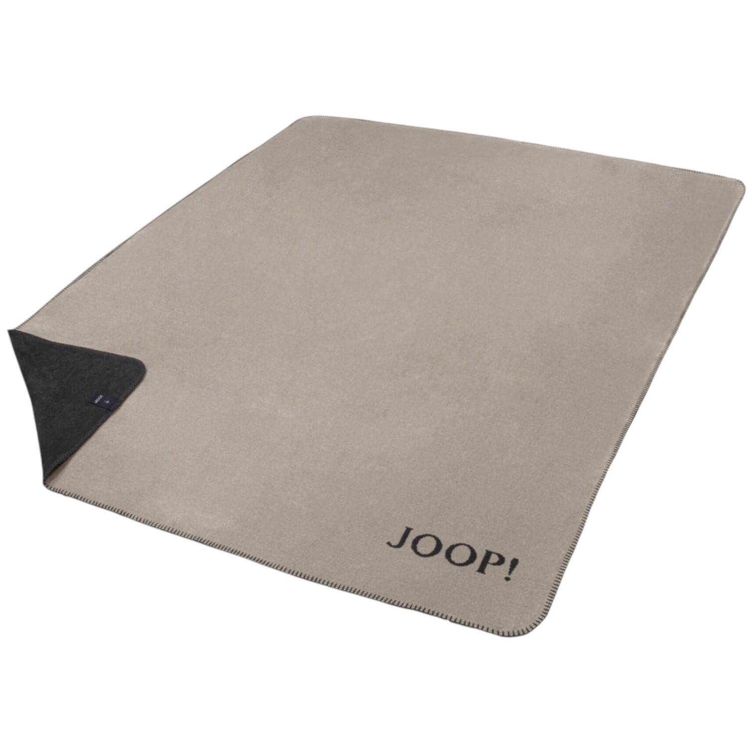 JOOP! Wohndecke Uni-Doubleface Stein - Anthrazit