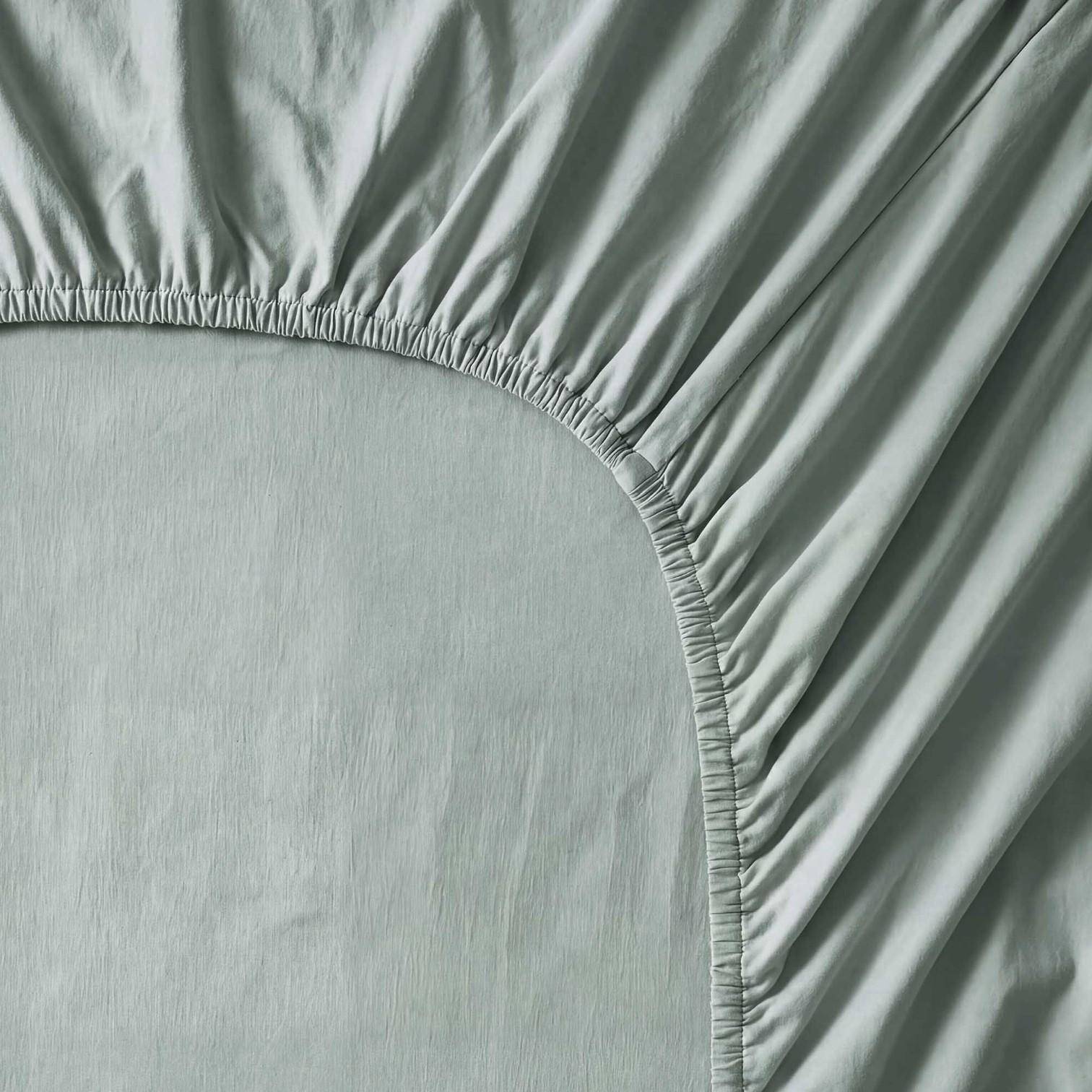 ESSENZA Fine Organic Jersey Spannbetttuch Dusty Teal 140-160 x 200-220 cm