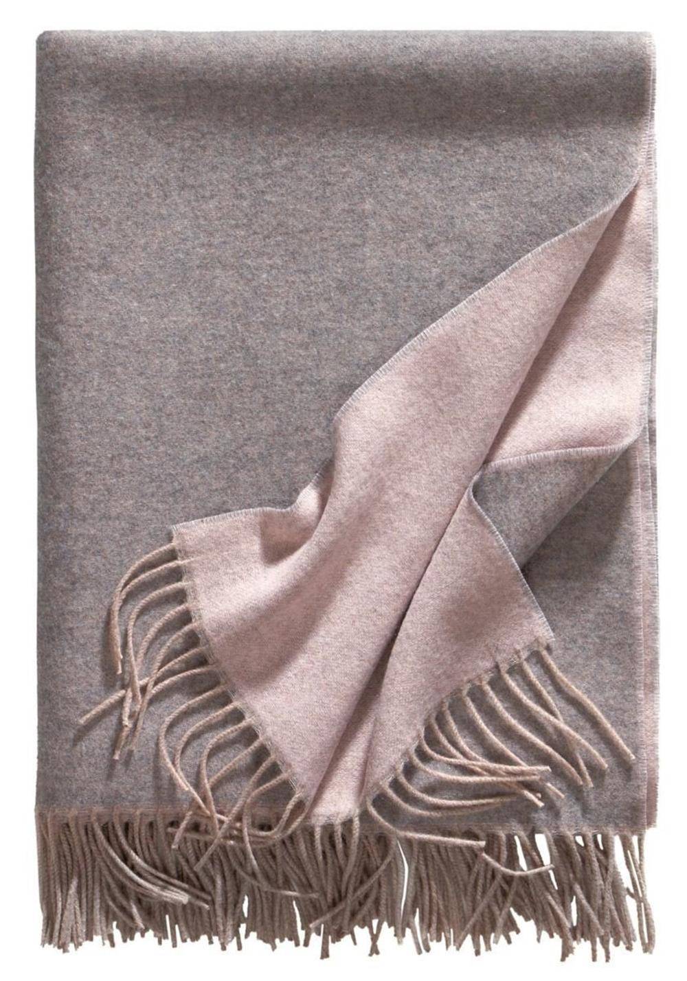 Eagle Products Plaid Alassio 135 x 195 cm Grau/Rosa