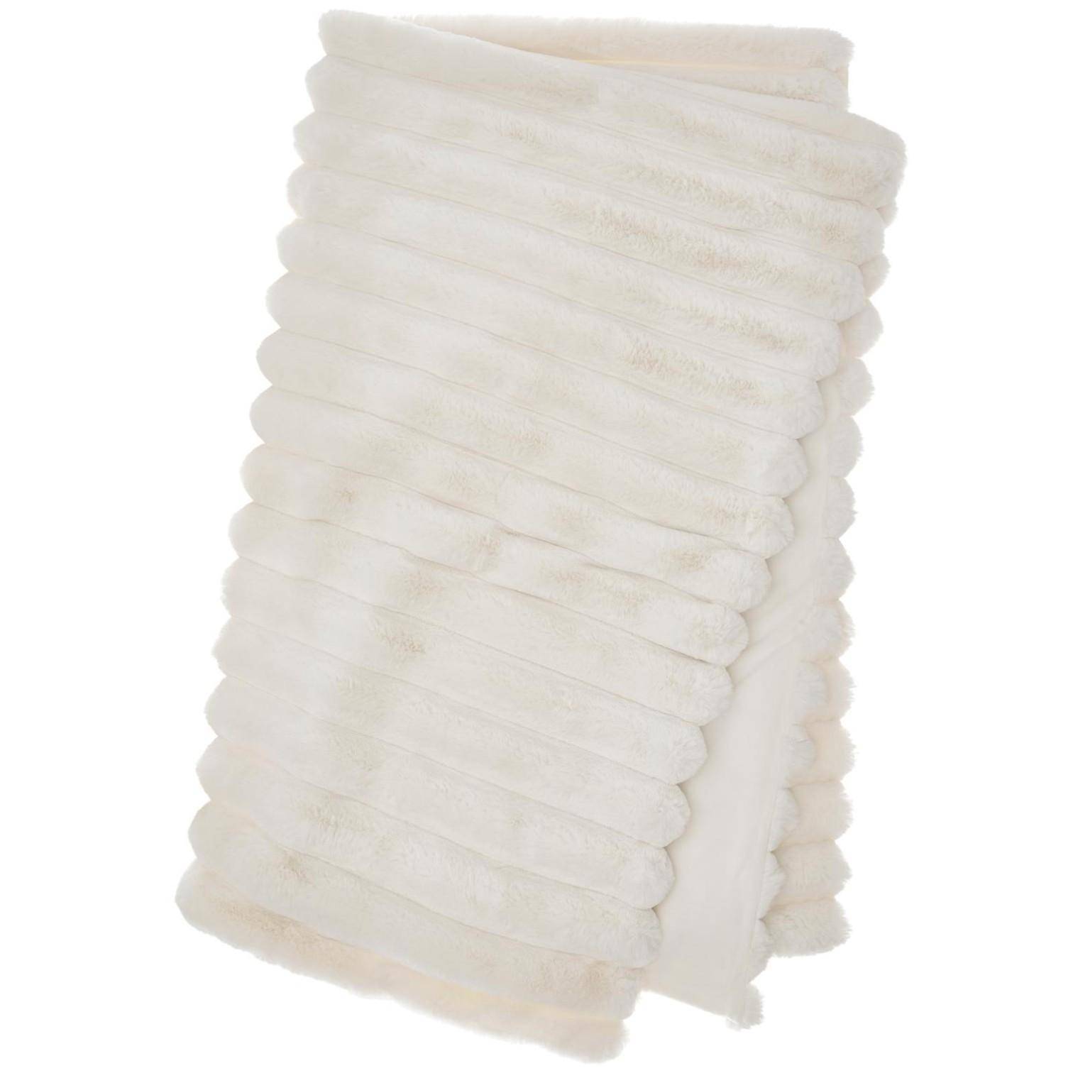 Skinnwille Plaid Liny Ivory 140 x 220 cm