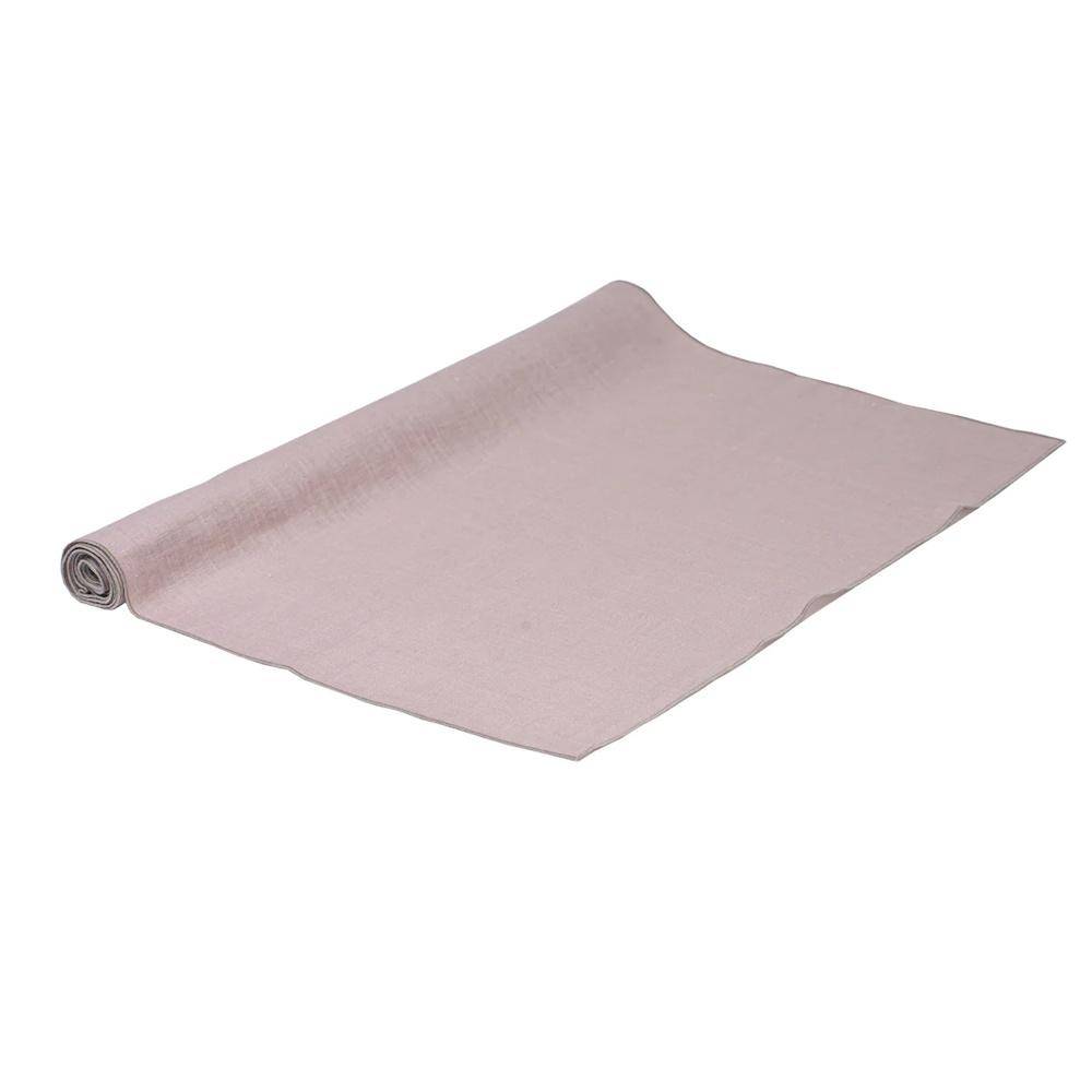 Vaitkute Leinen Tischläufer "Vilnia" Puder - Natur umkettelt 47 x 147 cm