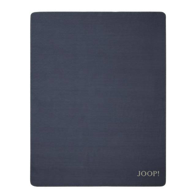 JOOP! Wohndecke Melange Doubleface Navy - Oliv