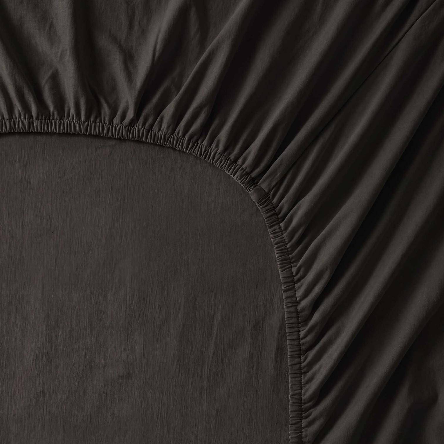 ESSENZA Fine Organic Jersey Spannbetttuch Anthracite 140-160 x 200-220 cm