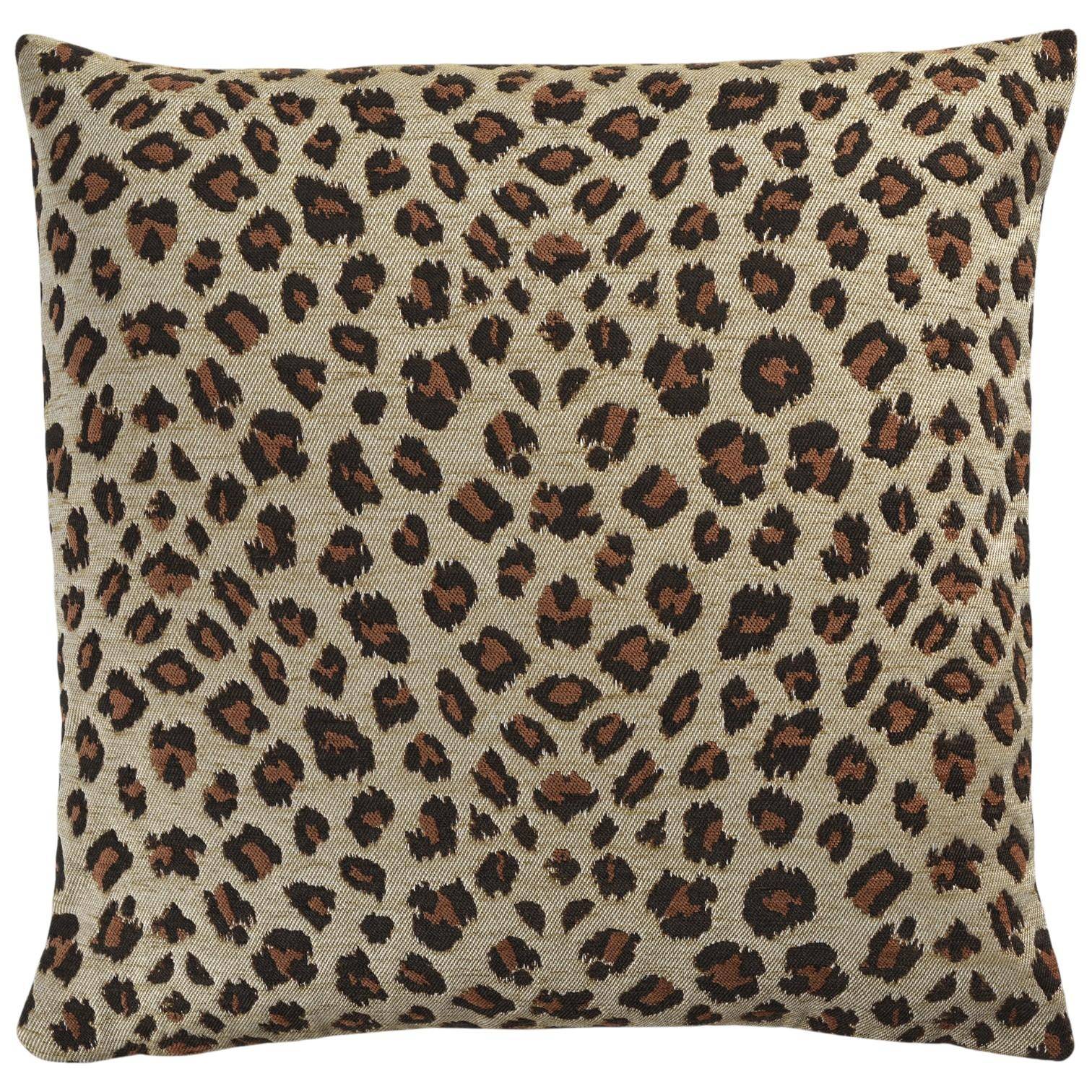 Kissenhülle Uhuru von Sander Leopardenmuster Burnt Sienna Jacquard mit Chenille