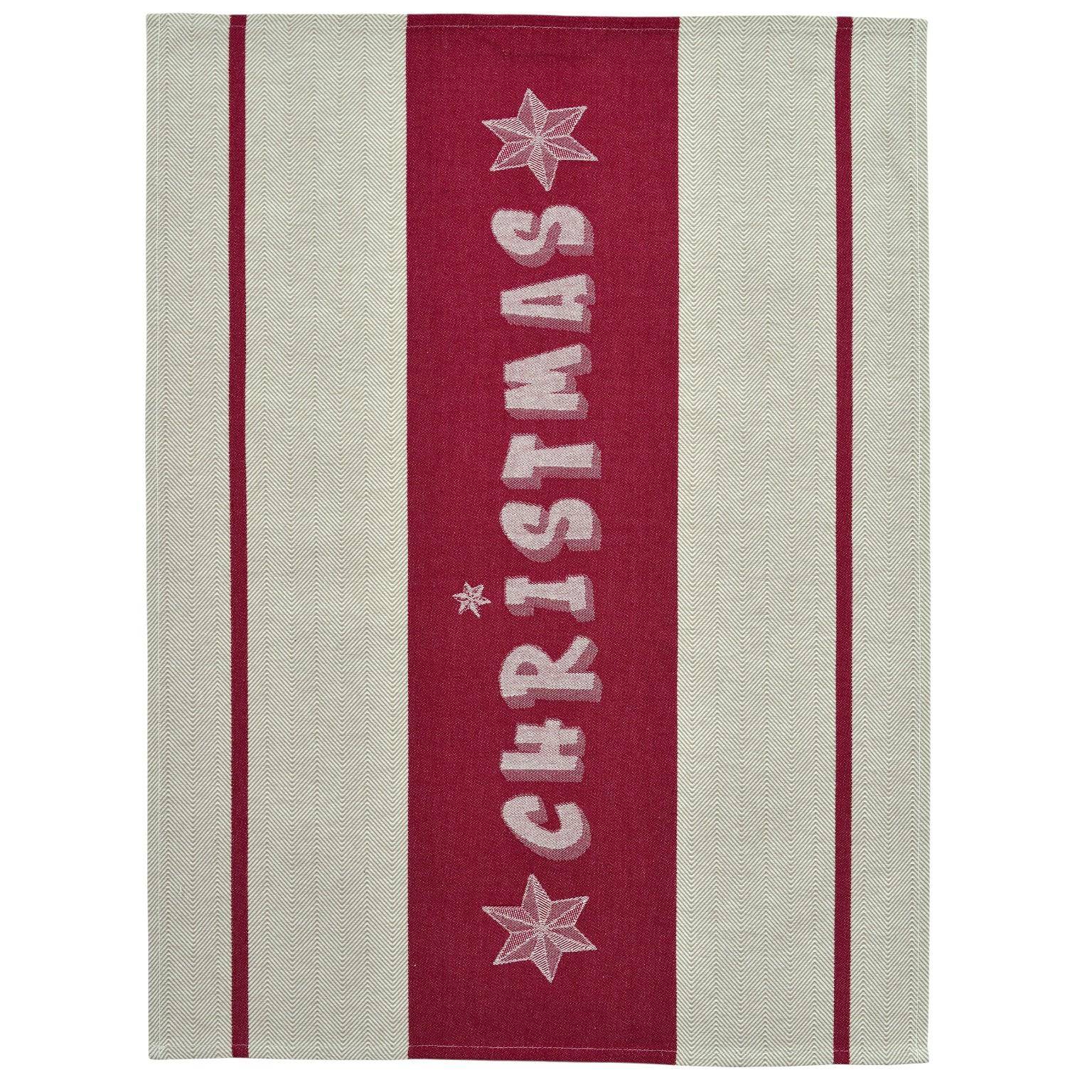 Sander Geschirrtuch Chef Christmas in Rot 50 x 70 cm