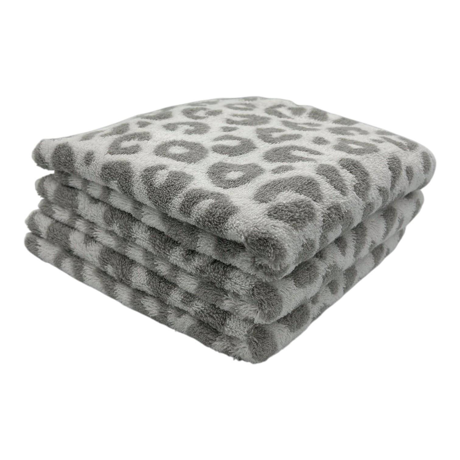 Cawö Frottiertuchserie Two-Tone Leo 540 Gästetuch in Platin 30 x 50 cm