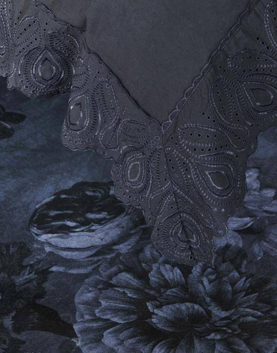 Essenza Baumwoll-Bettwäsche Maen Nightblue 135 x 200 cm + 80 x 80 cm