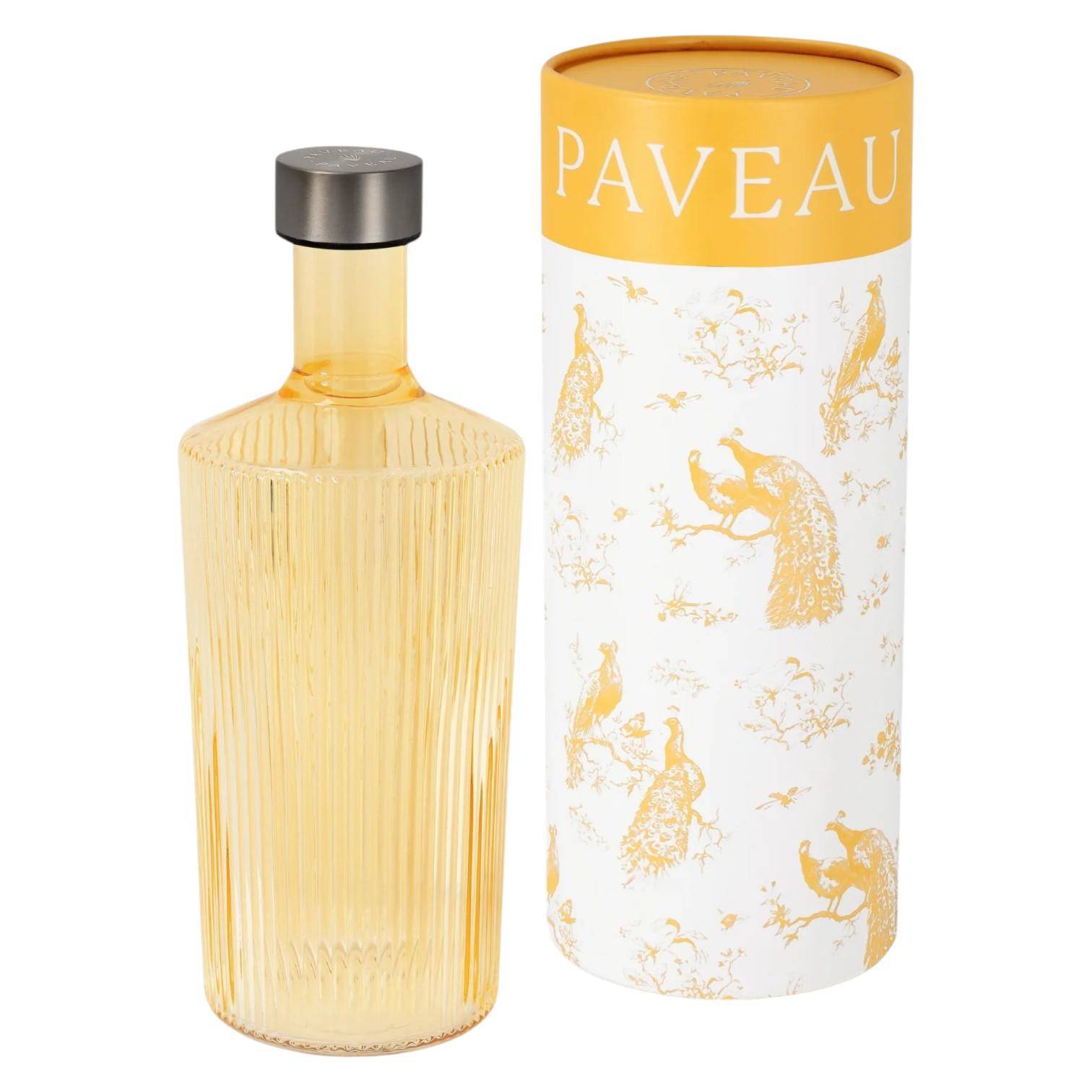 Paveau Ribbed Wasserflasche aus Glas mit dekorativer Geschenkverpackung – stilvoll und nachhaltig.