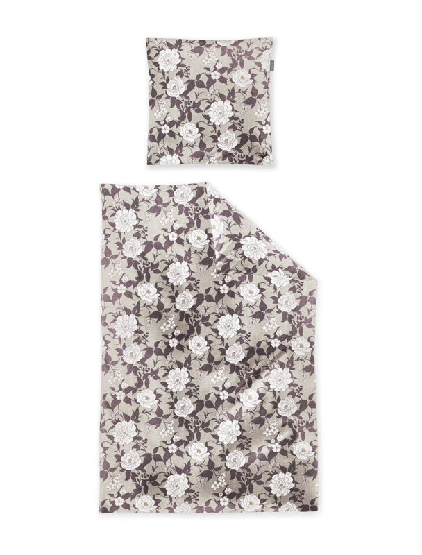 Irisette Feinbiber Bettwäsche Rosenzauber Rosa 155 x 220 cm