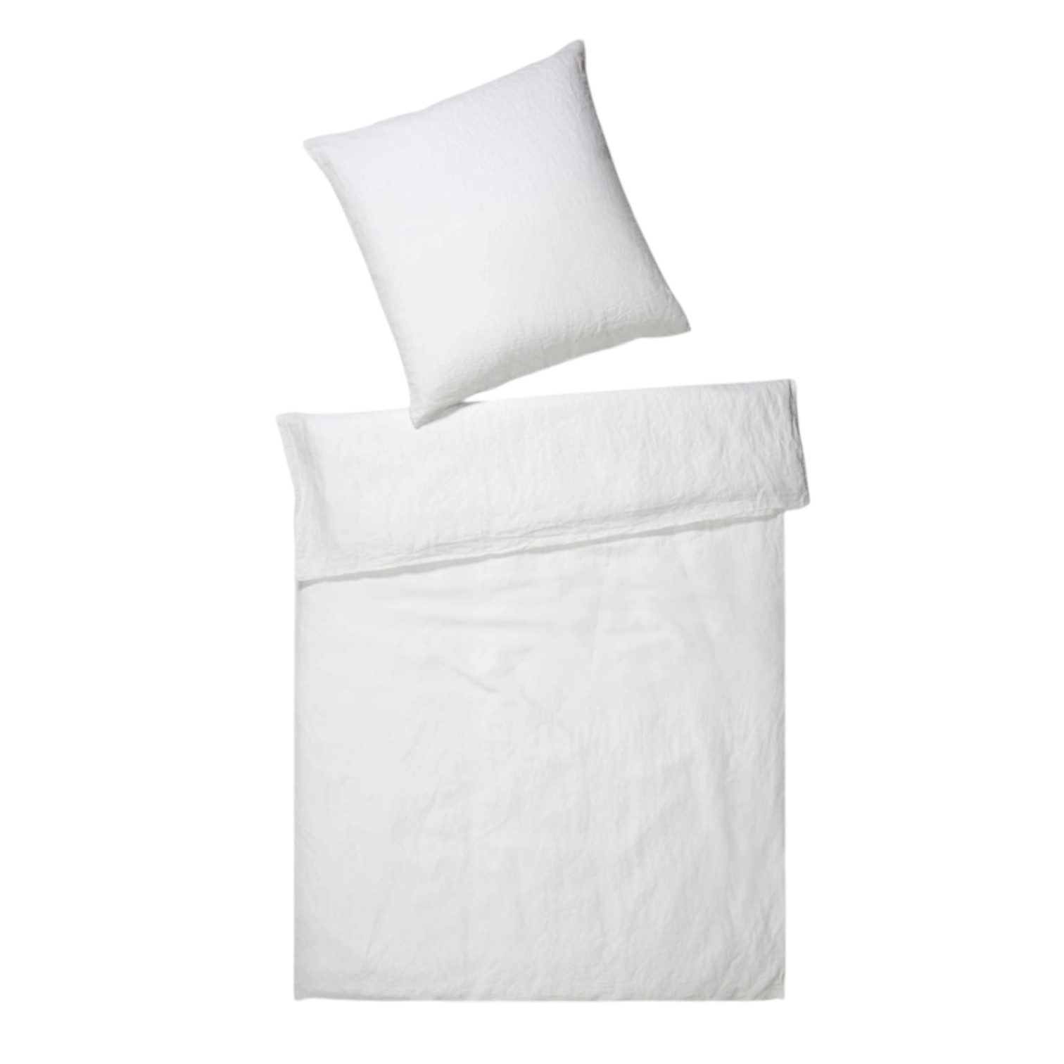 Elegante Halbleinen Bettwäsche Breezee White 135 x 200 cm