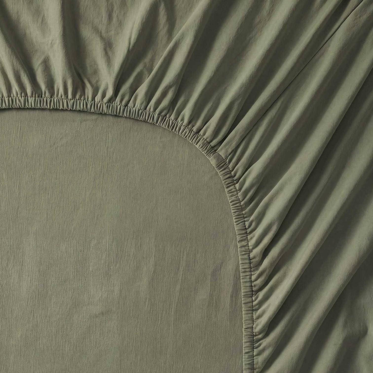 ESSENZA Fine Organic Jersey Spannbetttuch Moss 140-160 x 200-220 cm