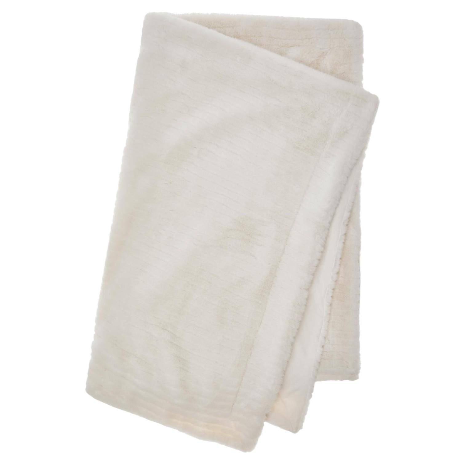 Skinnwille Plaid Grace Ivory  L 140 x 220 cm