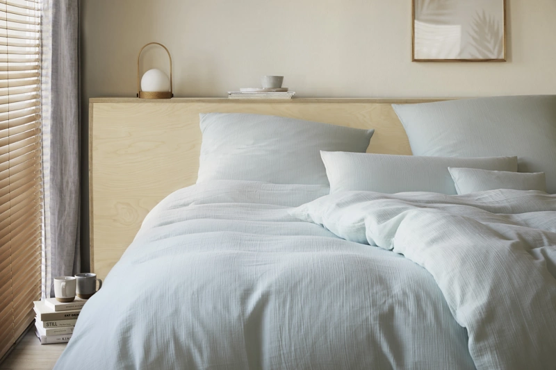 Elegante Musselin Bettwäsche Smooth Mint 135 x 200 cm