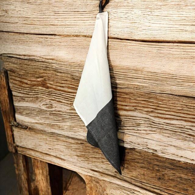 Cawö Geschirrtuch Duo Cuisine 535 Schwarz/Weiß 50 x 70 cm