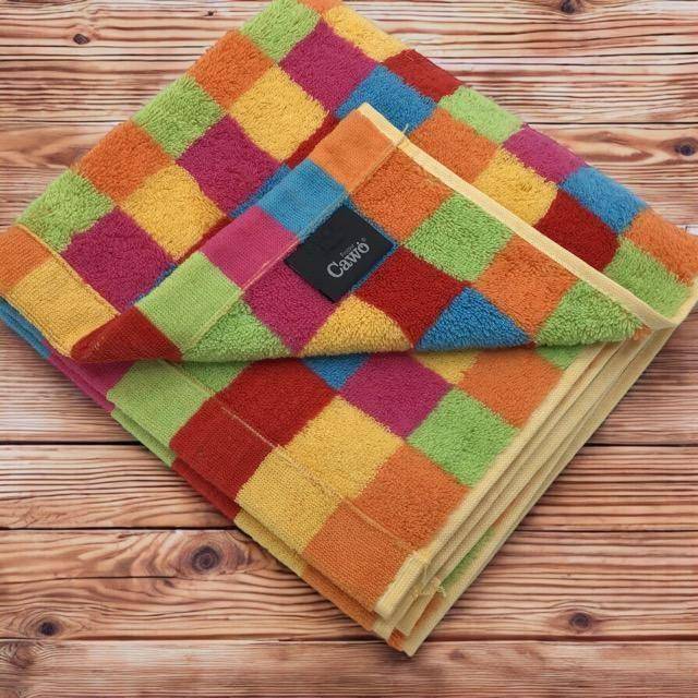 Cawö Frottiertuchserie Lifestyle Karo Multicolor 7017 Col. 25 Saunatuch 70 x 180 cm