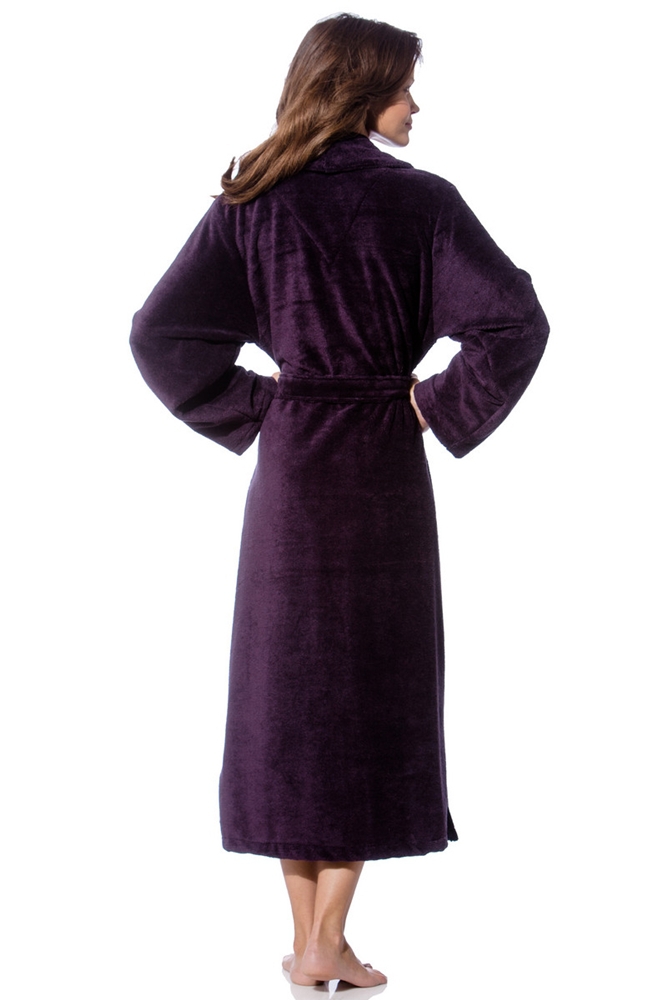 Morgenstern Damen Bademantel Schalkragen Anna Burgund Größe XL