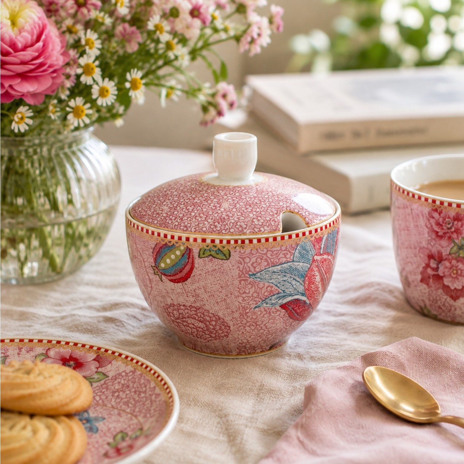 PiP Studio Sugar Bowl Spring to Life Pink
