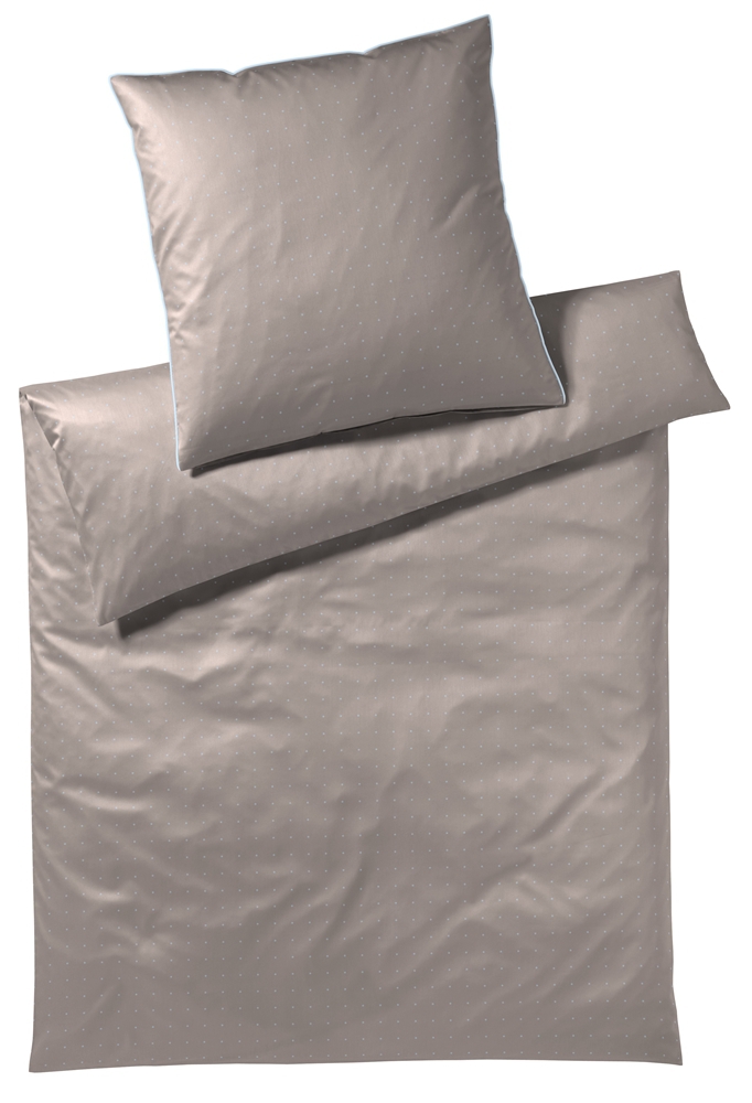 Elegante Comfort Satin Bettwäsche Domino Desert Sand 135 x 200 cm