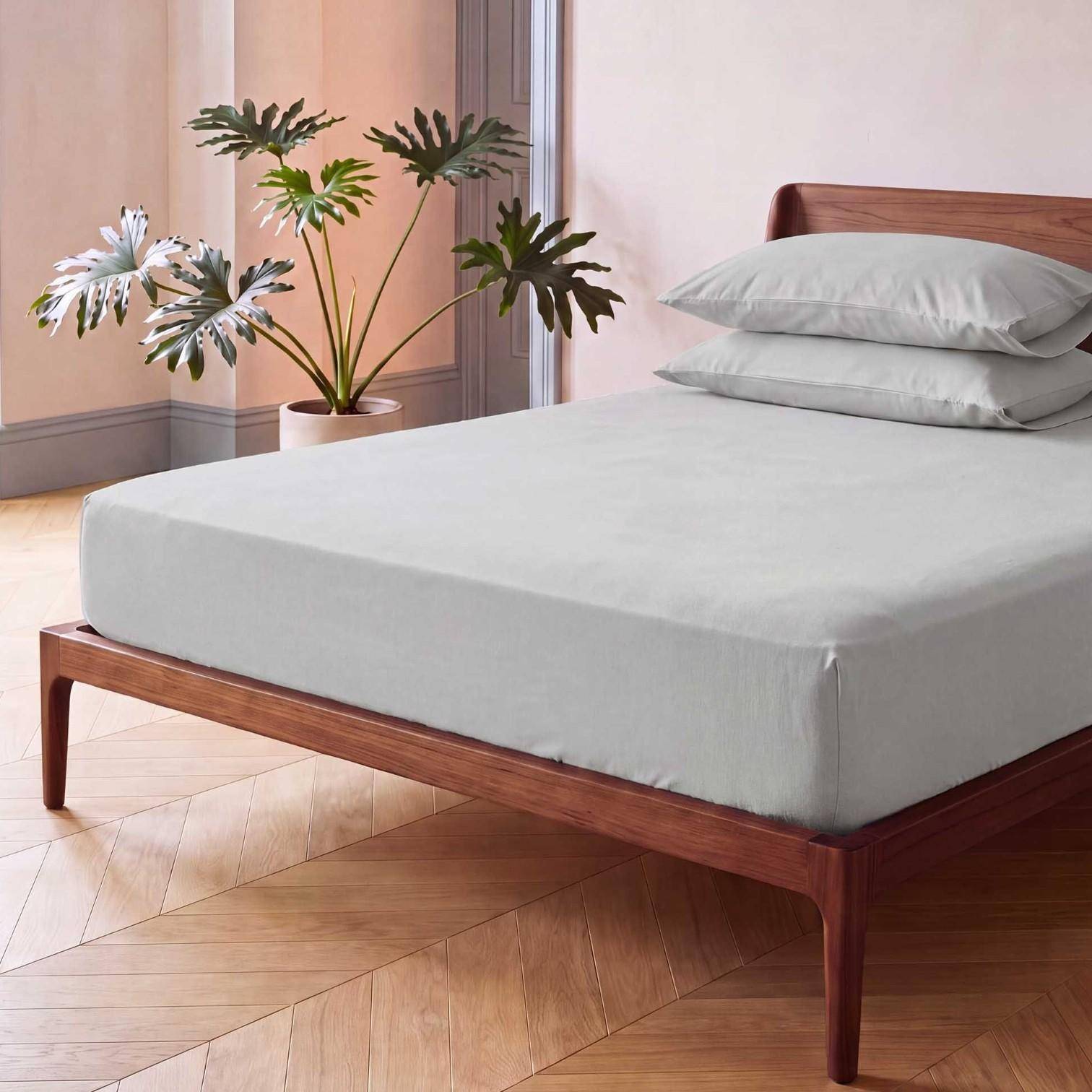 ESSENZA Fine Organic Jersey Spannbetttuch Grey 140-160 x 200-220 cm