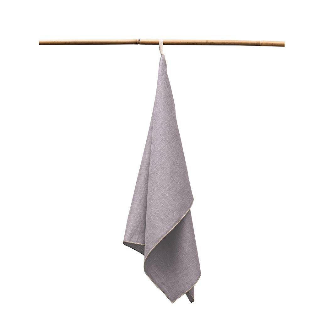 Vaitkute Reinleinen Geschirrtuch "Vilnia" Grau - Natur umkettelt 47 x 70 cm