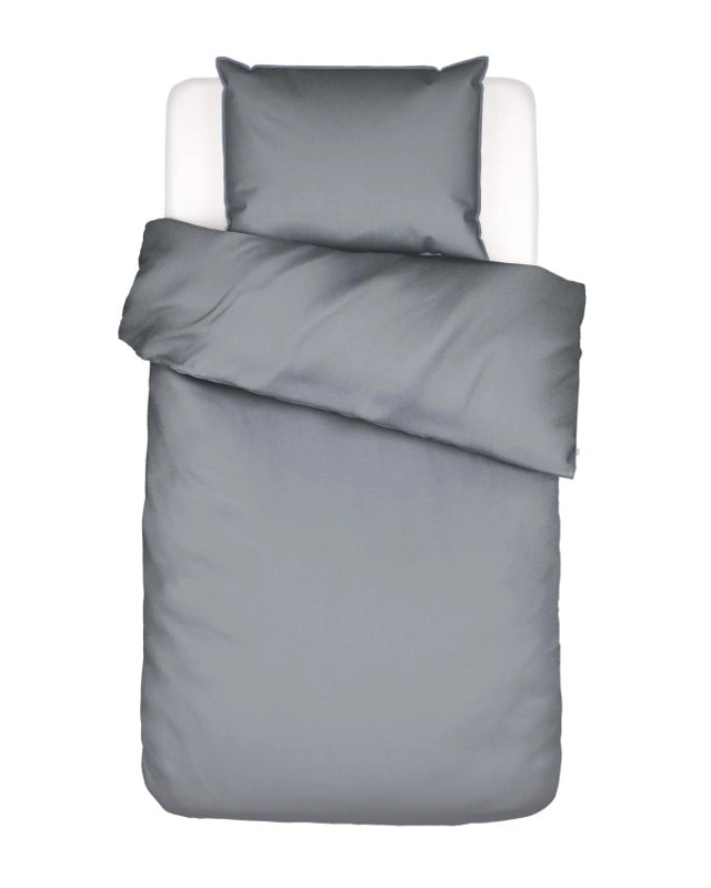 ESSENZA Baumwollsatin Bettwäsche Minte Global Grey 135 x 200 cm + 80 x 80 cm