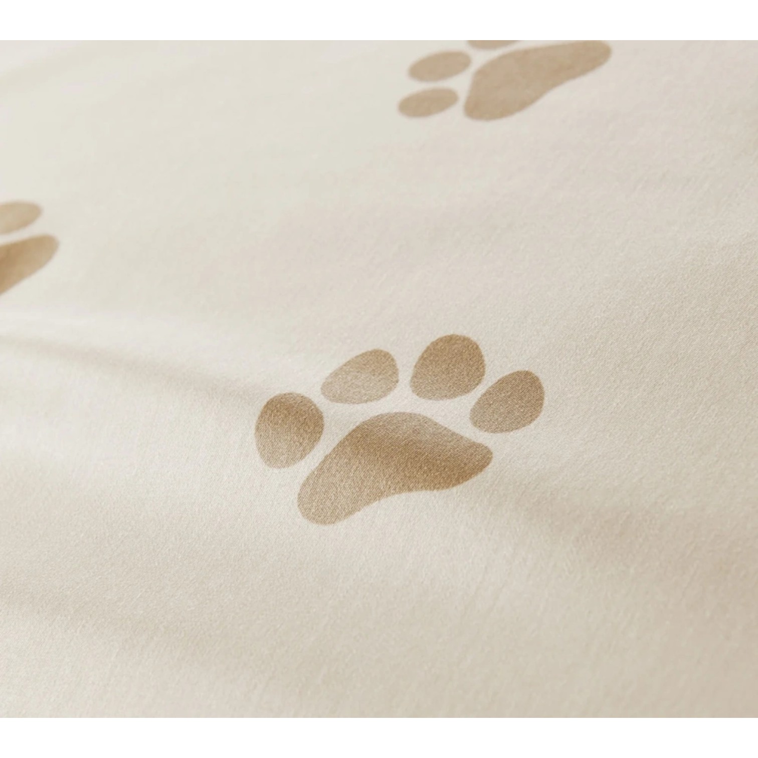 Elegante Comfort Satin Kissenhülle zur Bettwäsche Paws 40 x 80 cm