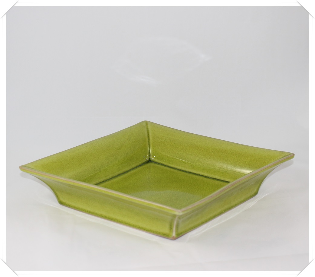 Jars Keramik Tourron Fb.Tilleul Servierteller 26,5 x 26,5 cm