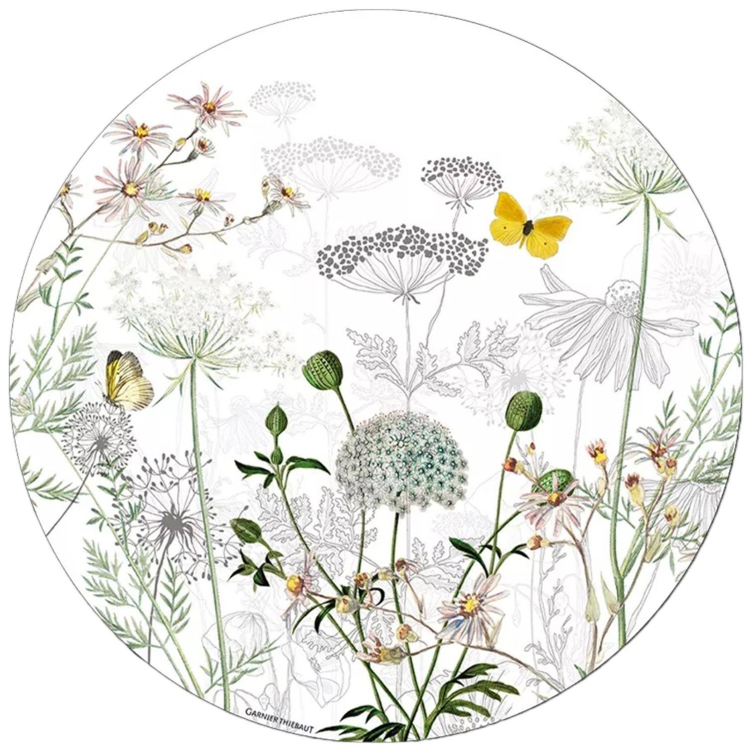 Garnier Thiebaut Tischset Escapades magiques blanc Ø 38 cm