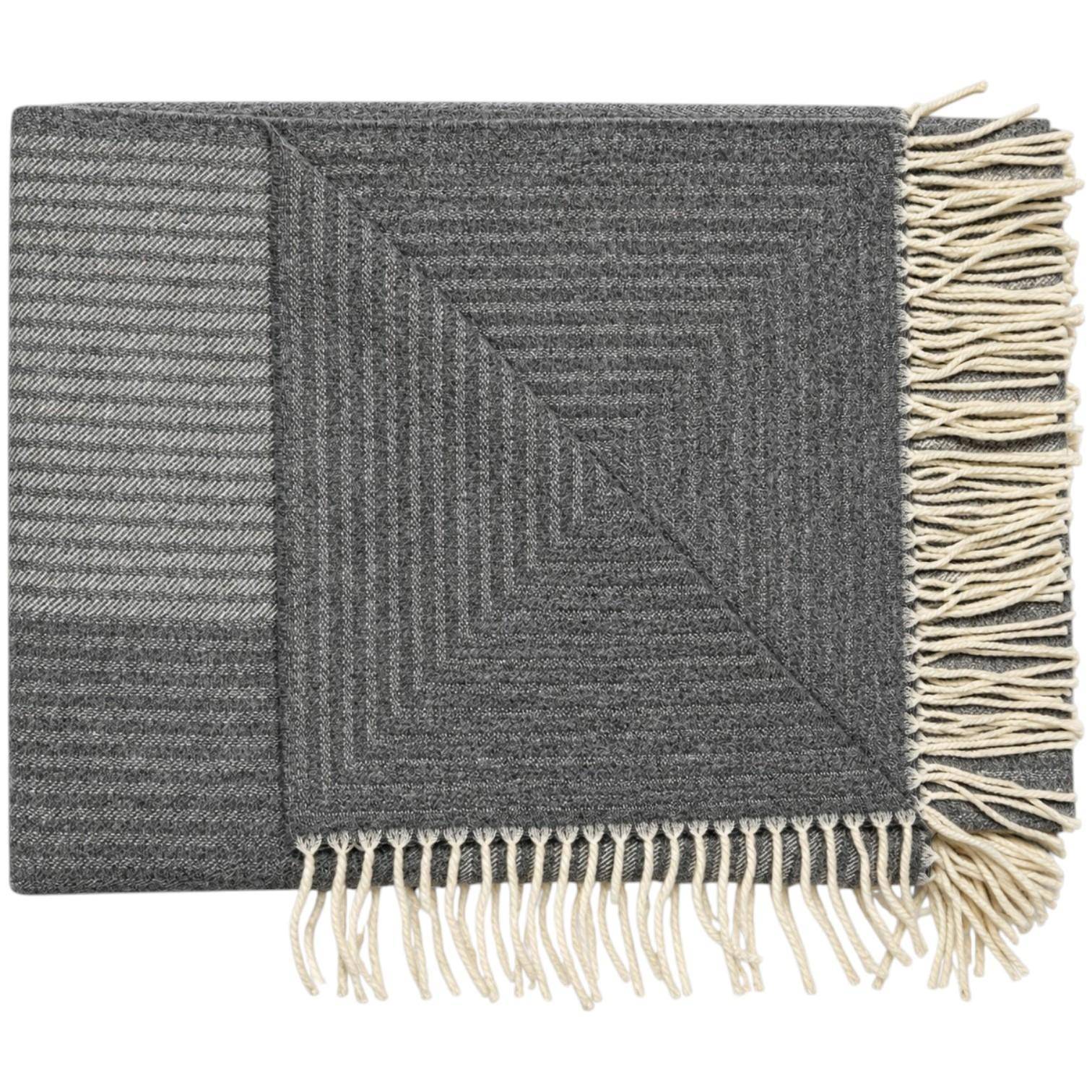 Annett Moschner Plaid Frame One Silber 130 x 195 cm