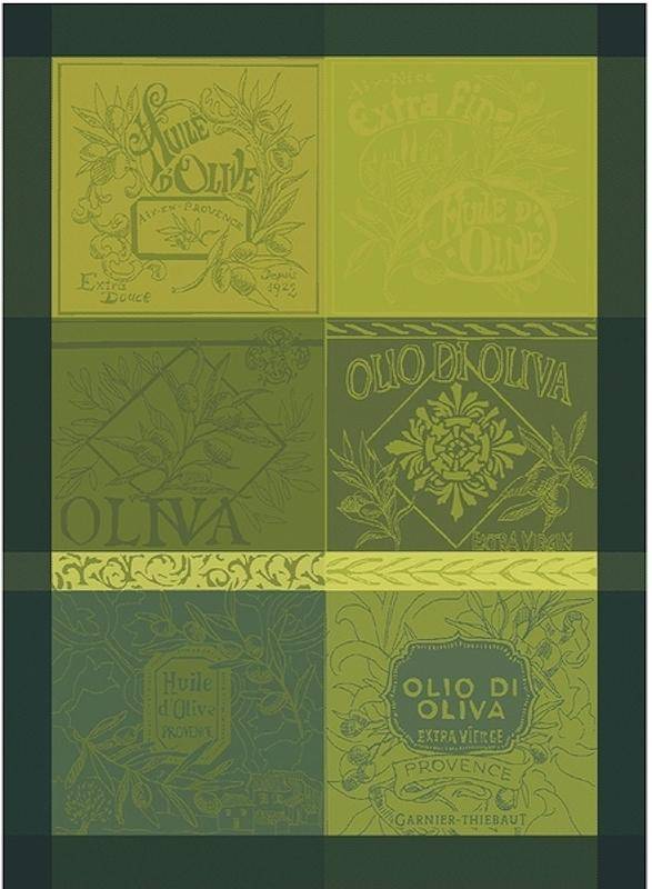 Garnier Thiebaut Geschirrtuch - Olives Vintage Vert