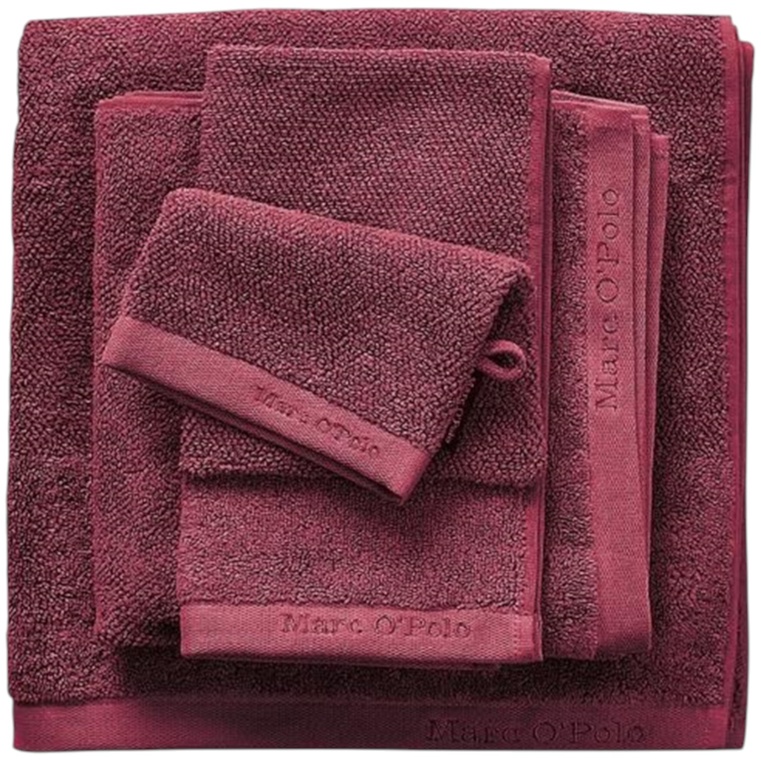 Marc O`Polo Timeless Uni Warm Red Waschhandschuh 16 x 22 cm