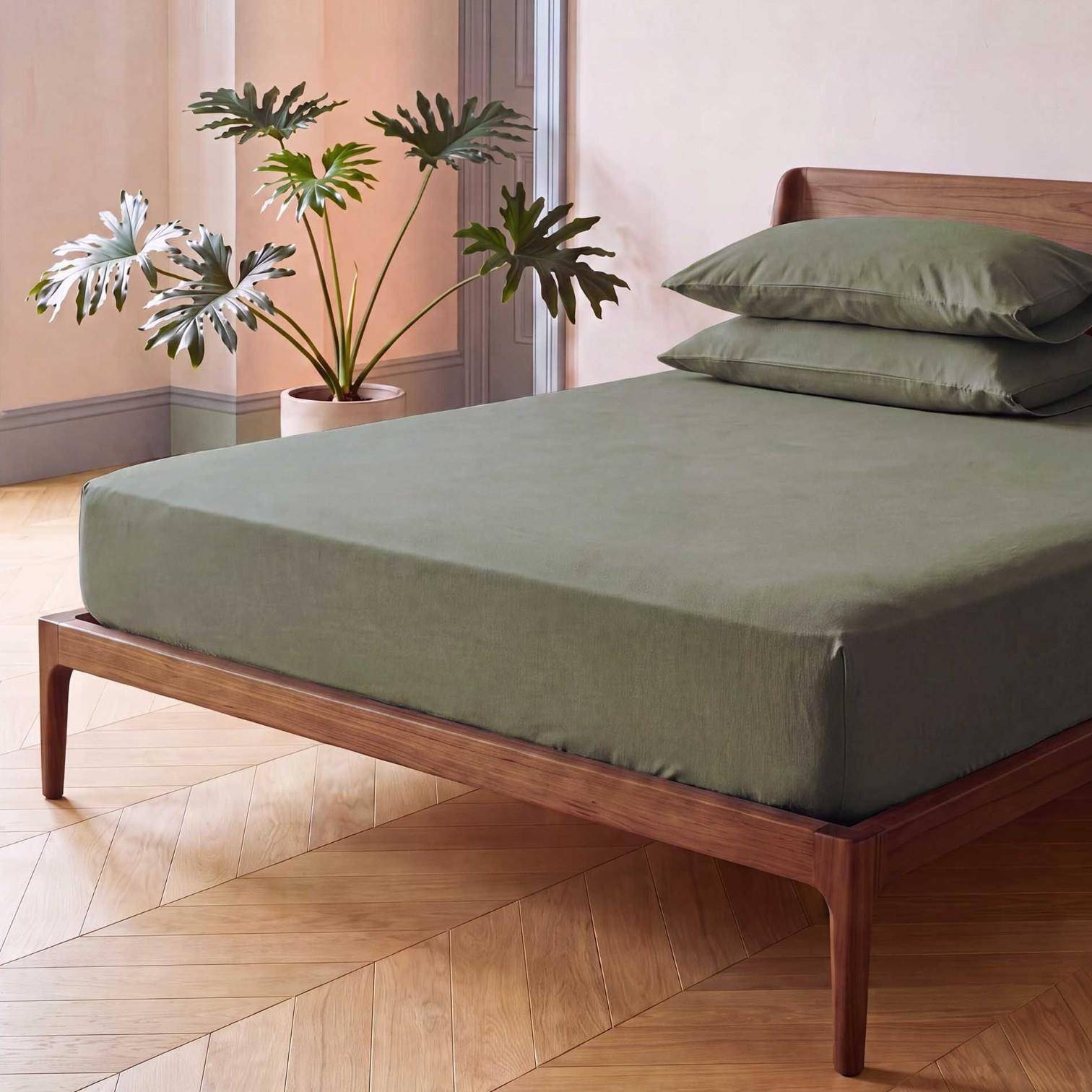 ESSENZA Fine Organic Jersey Spannbetttuch Moss 140-160 x 200-220 cm