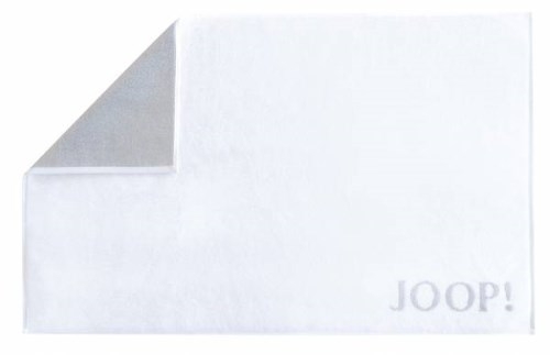 Joop! Classic Doubleface Badematte 50 x 80 cm in Weiß/Silber