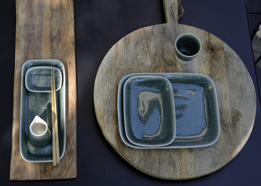 Jars Keramik Maguelone Fb.Orage Uni Sushi Platte 12 x 29,5 cm